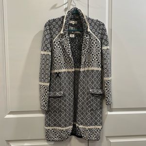 Odd Molly cotton knit printed blazer. EUC